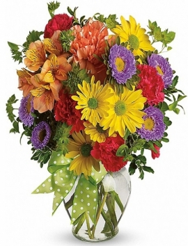 Vazoda Renkli Kır Çiçekleri
